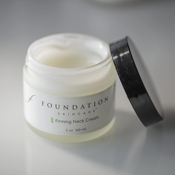 Foundation Skincare Firming Neck Cream - Firms, Strengthens, & Hydrates Crepey Skin for a More Youthful-Looking Neck & Décolletage - with Peptides & Natural Moisturizing Agents - 2 Oz