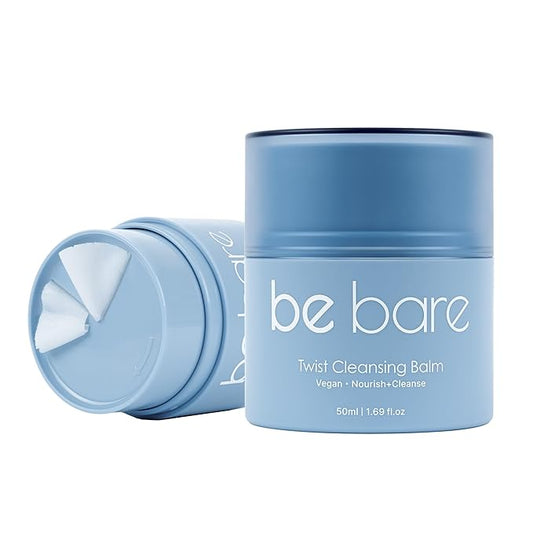 Bebare Twist Cleansing Balm with Hygienic Twist Dispenser: Cleanser for Heavy Makeup Removal, Hydrating Facial Wash for All Skin Types. Korean Vegan Skincare with Natural Oils, 1.69 Fl Oz