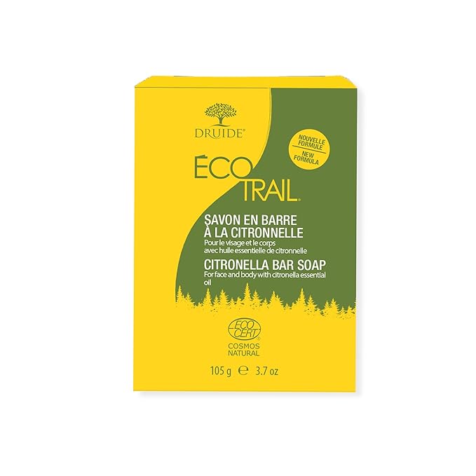 Ecotrail Citronella Outdoor Soap – 2-in-1 Multi-purpose Cleaner, All Natural Bar Soap For Women, Palm-Free & Vegan – 105 g (3.7 oz) Lemongrass