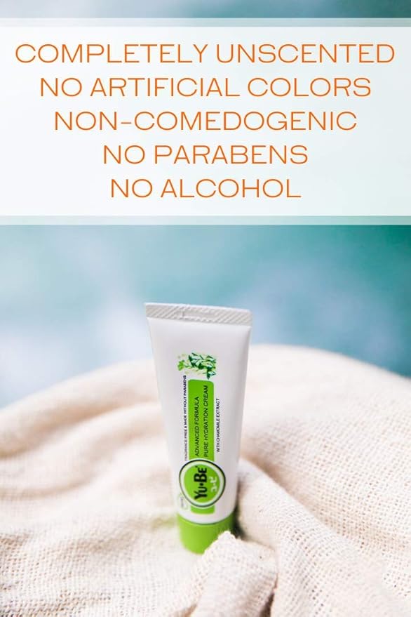 Yu-Be Advanced Formula Pure Hydration Cream - Daily Oil & Fragrance Free Moisturizer to Hydrate & Soothe Sensitive Skin | Moisturizing Lotion Safe for All Skin Types & for Face, Body, & Hands