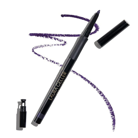 LAURA GELLER NEW YORK INKcredible Gel Eyeliner - Deep Purple - Waterproof Smudge-proof Eyeliner Pencil - Built in Sharpener