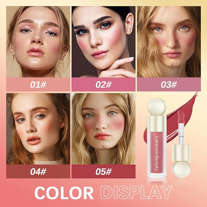 Velvet Liquid Blush, Natural Matte Finish Looking, Dewy Cheek Tint, Soft Cream Face Blush,Moisturizing Lightweight Blendable Feel,Long-Lasting 0.25 oz/7.5ml - 05#