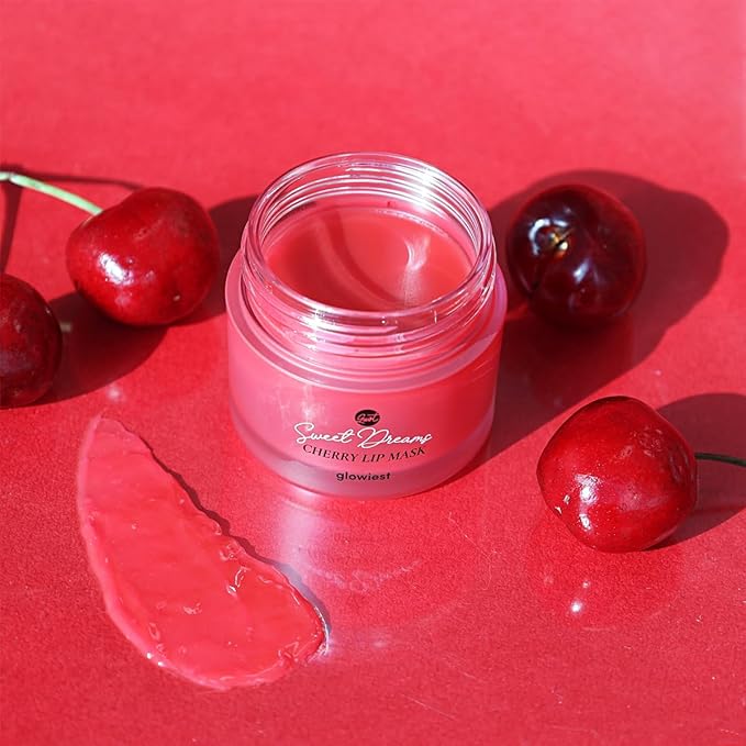 Sweet Dreams Lip Mask-Nourishing, Plumping and Hydrating Lip Balm | Ecofriendly Lip Sleeping Mask | Hyaluronic Acids + Vitamin C + Shea Butter + Antioxidants l Cherry- 0.7 oz