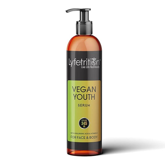 Vegan Youth | 12 Fl oz Large Bottle | Anti-Aging And Wrinkle Serum | (Skin and Face Formula).