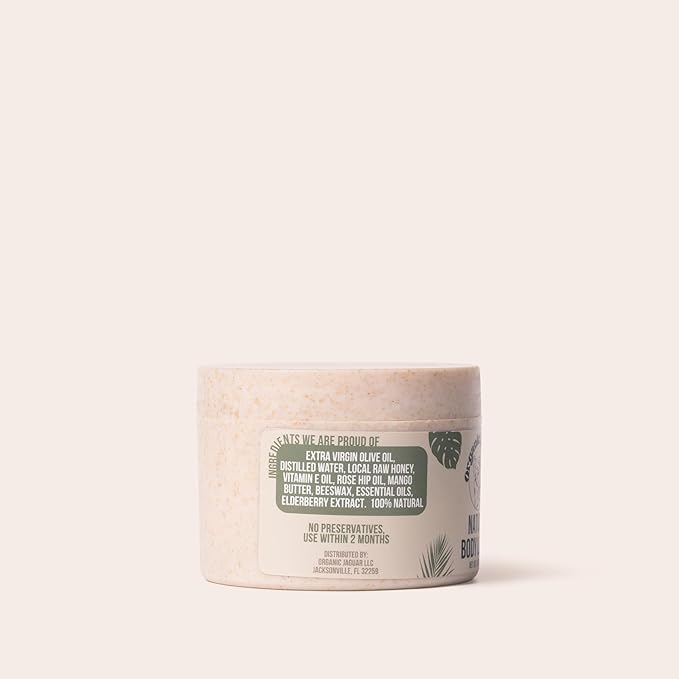 Natural Body Lotion, 8 oz, Moisturizer With Essential Oils, Vitamin E Oil, Beeswax, Extra Virgin Olive Oil, Raw Honey, Mango Butter, Sulfate & Paraben Free Body Care, Tropical Scent