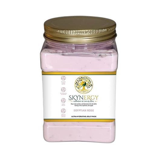 Egyptian Rose Jelly Mask - Professional Grade HydroGlo Peel Off Face Mask for Skin Hydration, Radiance, Reduced Fine Lines & Pigmentation Vajafacial Jelly Mask | 12 Applications (30 fl oz)