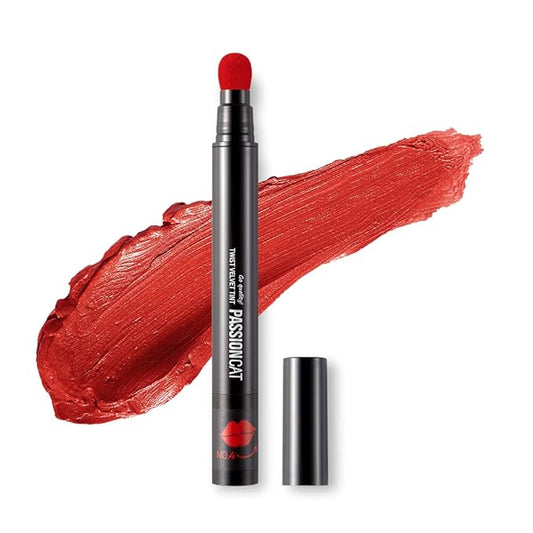 PASSIONCAT Long Lasting Lip Stain for Lips and Cheek Tint | High Pigment Color | lightweight Matte Finish | Weightless | Full Coverage | Twist Velvet Tint #4 (No.4)