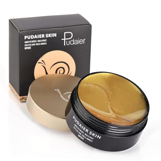 Under Eye Patches for Puffy Eyes, Dark Circles and Wrinkles, 60 Pcs Eye Masks with Rose, Snail and Green Tea Extract to Refresh Your Eye Skin (Snail Extract)