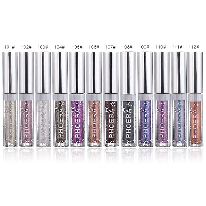 Glitter Eyeshadow，Makeup For Eyes Liquid Shimmer Sparkle Glow Light Colors Pencil Stick Shiny Long Lasting Waterproof Shining Eye Shadow Sets Metallic Pigments Metals Gloss Sparkling Pen Kit (A109)