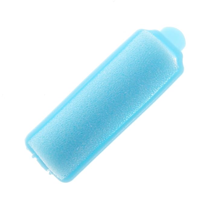 12Pcs Foam Sponge Hair Rollers, Blue Hair Curlers Bouncy Curls Style Tools Accessories