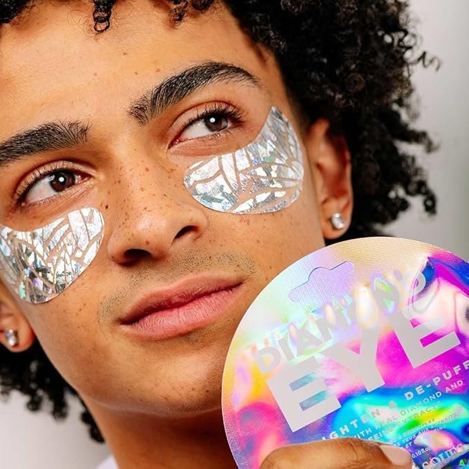 Vitamasques Diamond Eye Pads 3-Pack - Soothing and Rejuvenating Eye Patches Korean Skin Care Reduce Fine Lines, Puffiness & Dark Circles