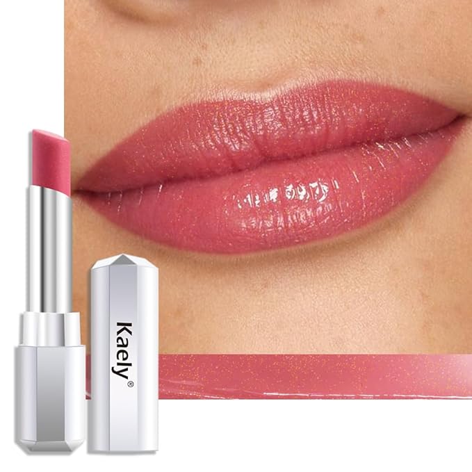 Kaely Dusty Pink Honey Glossy Lipstick for Women, Moisturizing Shine Lipstick for Dry Lips, Hydrating Nourishing Tinted Lip Balm, Sheer Lightweight Lip Gloss Stain Makeup, Vegan & Cruelty-Free, 01