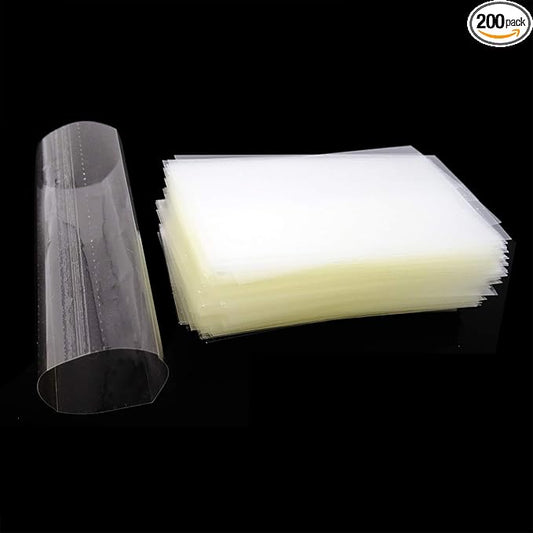 Honbay 200PCS Clear PVC Heat Shrink Wrap Bands for Lip Balm Tubes Chapstick Lip Balm