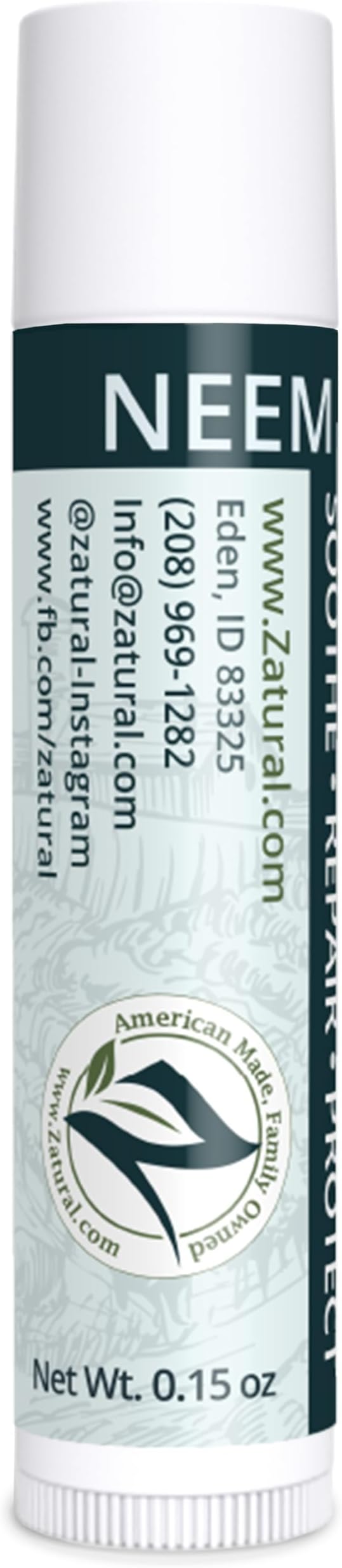 Zatural Neem Lip Rescue with L-Lysine (3) Lip Balm for Super Dry Lips