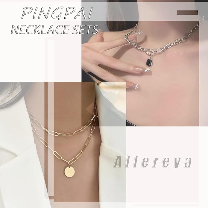 Vintage Layered Turquoise Necklace Turquoise Pendant Necklace Blue Stone Bead Choker Necklace Gold Snake Herringbone Chain Necklace Jewelry for Women