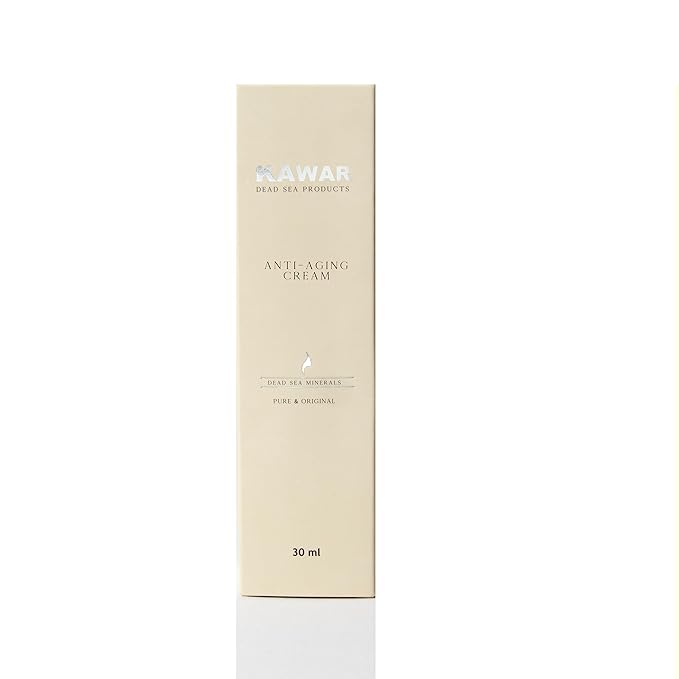 KAWAR Dead Sea Anti-Aging Face & Neck Cream | Hyaluronic Acid, Collagen, Niacinamide | Anti-Wrinkle Moisturizer for Women & Men, 1 oz