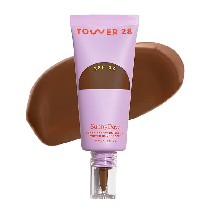 Tower 28 Beauty SunnyDays SPF 30 Tinted Mineral Sunscreen - For Sensitive Skin - 2-in-1 Facial Broad Spectrum UVA/UVB Protection + Foundation - Shade 60 THIRD ST, 1 Fl Oz