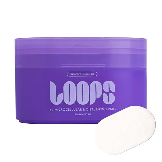 LOOPS MicroCellular Moisturizer - Nourish, Replenish, and Rebalance - Collagen Boosting, Restoring, Moisturizing, and Balancing Skincare - Pre-soaked Veocell Embo Pad - Anti-Aging Face Moisturizer