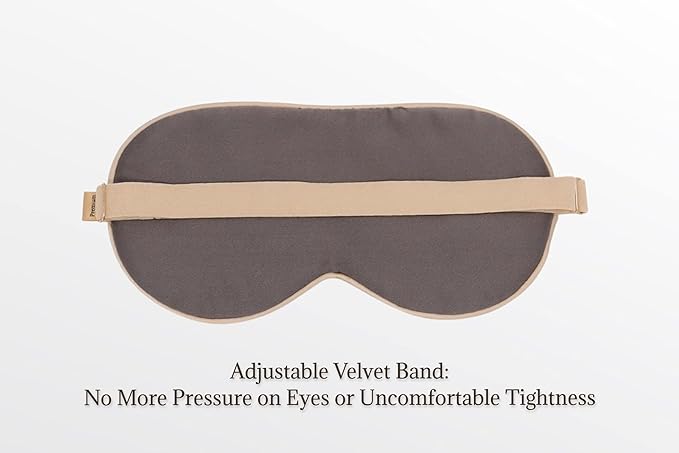 Premium 25 Momme Mulberry Silk Eye Mask for Sleeping (Champagne)