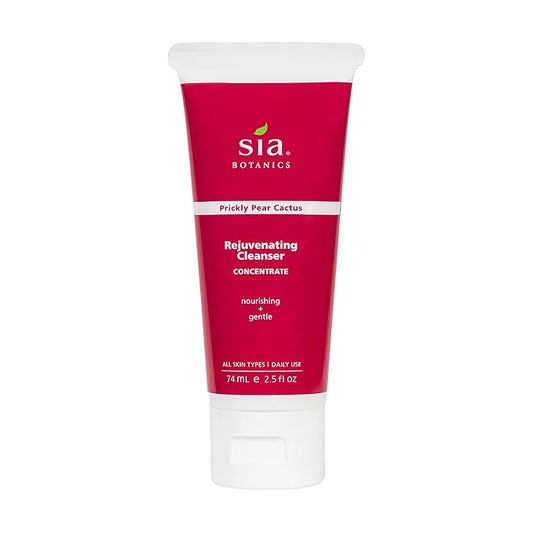 Rejuvenating Facial Cleanser (74ml/2.5oz Eco Tube) | Face Wash w/Prickly Pear, Aloe Vera, Orange Blossom | Natural, Clean, Botanical Skincare for Women