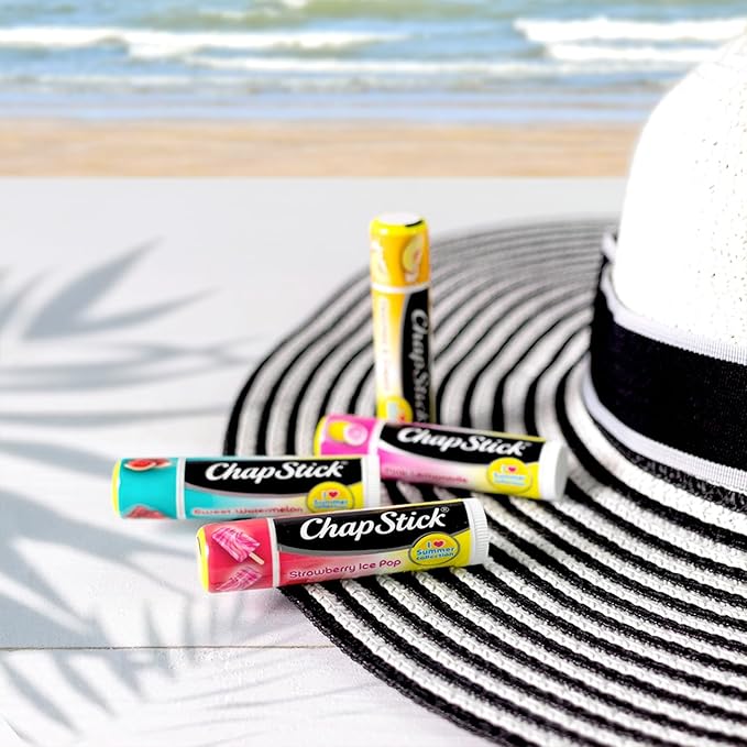 ChapStick Lip Moisturizer, Strawberry Ice Pop, 12-Pack – Limited Edition Bulk Lip Balm, Sweet & Refreshing, 0.15 Oz Ea