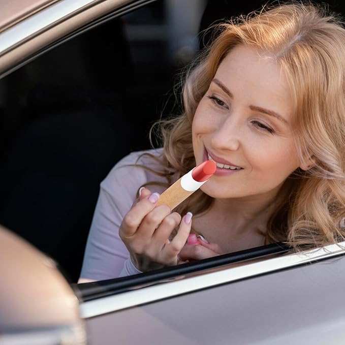 NICENEEDED 10 PCS Paperboard Lip Balm Tubes Set, Refillable Paper Lipstick Tube, Round Cardboard Empty Lip Gloss Container for DIY Lip Gloss Balm and Chapsticks