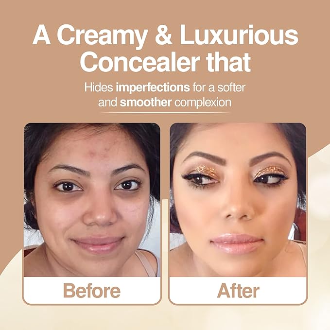 Frankie Rose Cosmetics Our Lil’ Secret Concealer – Sweat-Proof & Matte Under Eye Concealer, Long Lasting Concealer Full Coverage For Fine Lines, Dark Circles & Hide Imperfections - Ginger
