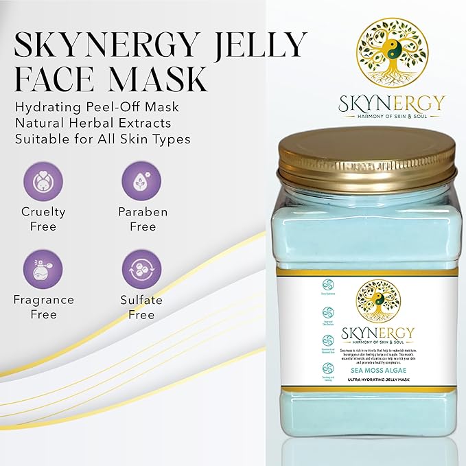 Sea Moss Algae Jelly Face Mask | HydroGlo Jelly Mask for Skin Hydration | Radiance and Reduced Pigmentation | Vajafacial Jelly Mask | 12 Applications (30 Fl Oz)