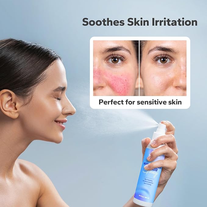 Hypochlorous Acid Spray (8.45 Fl Oz), Facial Spray for Skin Cleansing & Soothing, Hypoallergenic HOCL Sprays for Face & Eyes, All-Purpose Cleaner for Sensitive Skin Care