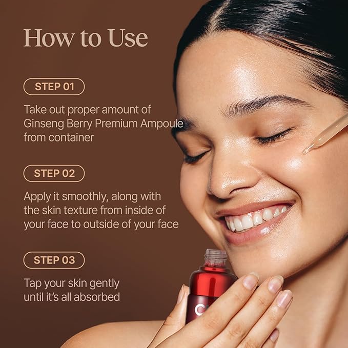 Ginseng Berry Premium Ampoule, Nourishing Facial Ampoule for Dry and Tired Skin, Healthy and Dewy Skin, Authentic Korean Skincare (Special Kit)