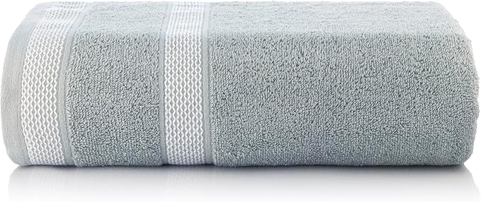 CASA COPENHAGEN Solitaire Towels, 4 Pieces Bath Towel Set- Grey Violet, 600 GSM Designed in Denmark Made of Soft Egyptian Cotton for Bathroom, Kitchen & Shower