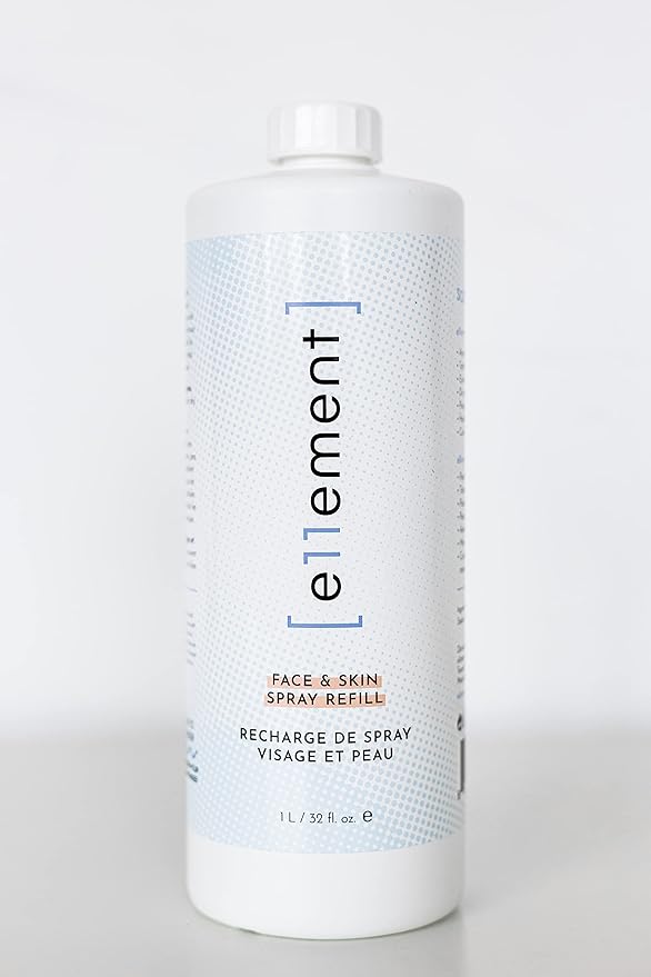 Hypochlorous Acid Spray - 1 L Refill – Acne Prone Skin – Eczema - Tattoo Aftercare – Piercing Aftercare – Saline Toner – Facial Cleanser – Lash Cleanser - All Natural Face and Skin Spray - e11ement