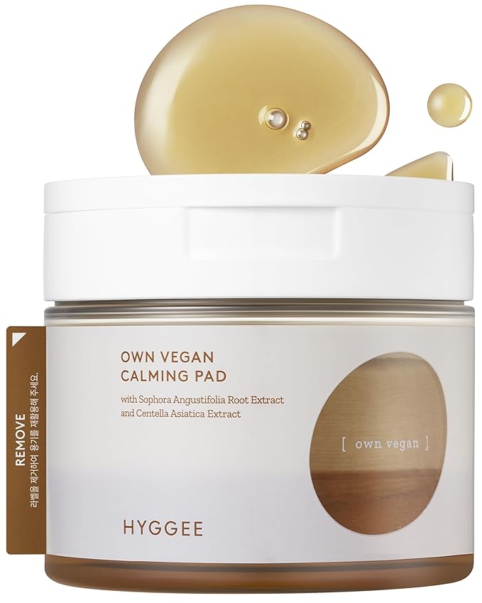 Own Vegan Calming Pad - Cotton Facial Toner Pads with Sophora Flavescens Extract - Calming, Exfoliating and Moisturizing, 70 sheets