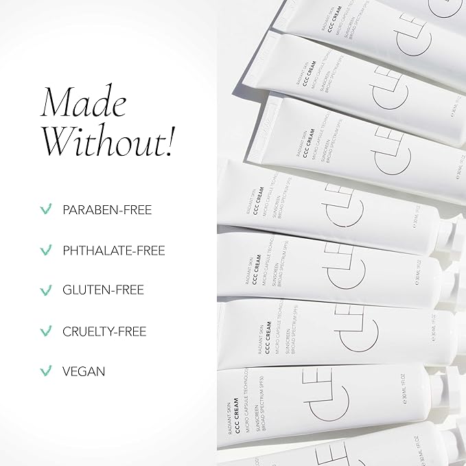 CLE Cosmetics CCC Cream (Neutral Medium 206 / SPF 50) - Color Correcting CC Cream with Sunscreen - Lightweight, Hydrating, Light to Medium Coverage Foundation - BB & CC Cream Hybrid - 1 fl oz