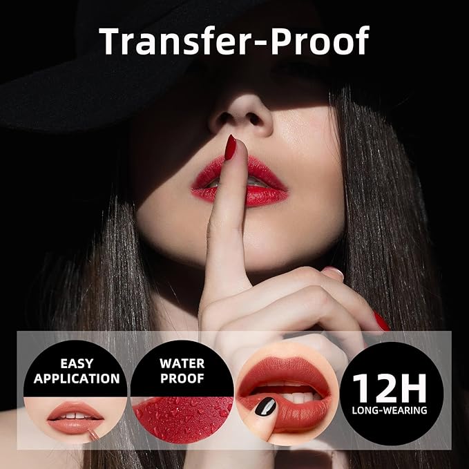 Red-Toned Purple Liquid Lipstick - Long Lasting, Smudge Proof, Transfer Resistant Lip Color, Waterproof, Non-Transfer Formula (Purple Potion)
