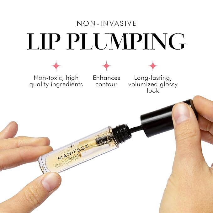 BIG POUT ENERGY Lip Plumper, Chili-Infused Lip Plumping Oil for Full and Smooth Lips, Lip Gloss Finish, With Easy Swipe XL Wand Applicator, Crystal Clear, 0.12 fl oz