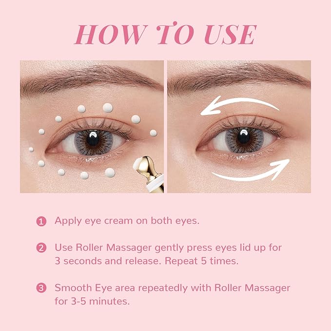 ANAI RUI Rose Caffeine Eye Cream for Dark Circles, Under Eye Serum for Puffiness Bags, Anti-Aging Eye Cream with Retinol, Collagen, Hydrating, Firming, Reduce Wrinkles and Fine Lines Daily 0.5 FL OZ