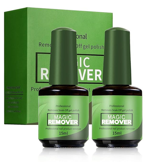Gel Nail Polish Remover 2 PCS- Gel Polish Remover for Gel Nails Professional 2-5 Minute, Easy and Quick Remove Gel Polish at Home