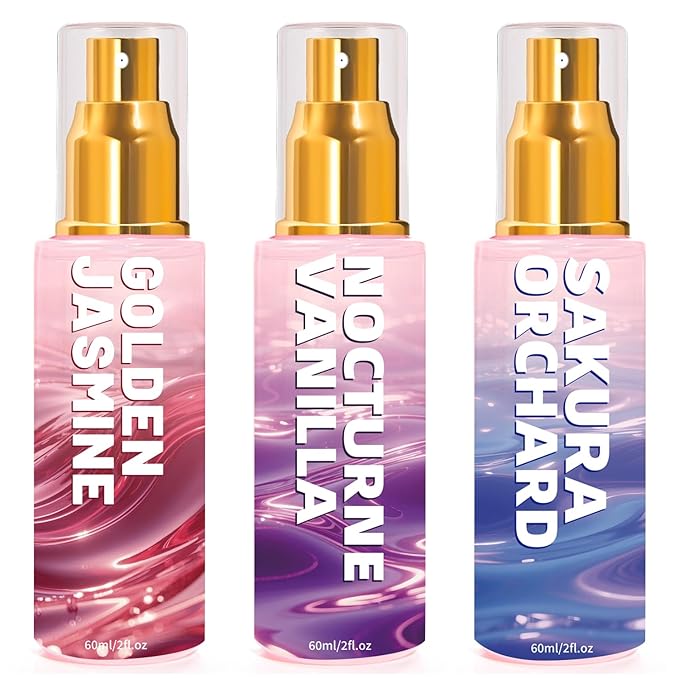 Body & Hair Spray for Women, Travel Size Body Mist, Fragrance Gift Set, 3 Pack, Each 2 Fl.oz
