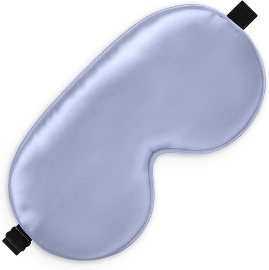 Sleep Mask, Silk Eye Mask for Sleeping with Adjustable Strap, Blindfold Eyeshade for Men & Women, Comfortable & Soft Eye Cover Eyeshade for Night Sleep (Light Purple)