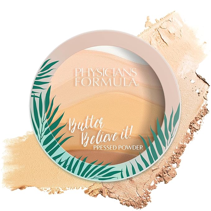 Physicians Formula Murumuru Butter Believe It! Pressed Face Powder, Buildable Coverage with Creamy Finish, Enriched with Amazonian Butters – Translucent