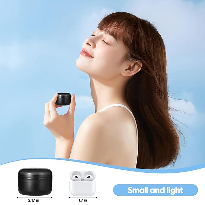 Nose Wax Kit - Travel Wax Warmer for Hair Removal with 100g Waxs, 15 Applicators, 30 Nose Hair Sticks 2 Silicone Pots, 1 Bag Constant Temperature, 15-20 Times Black - Round | Black | Mini