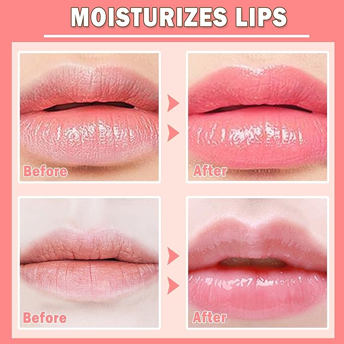 2PCS Bee Lip Balm Honey Pot,Honey Lip Balm With Honey Spoon,Honey Lip Mask Moisturizing Hydrating Prevents Dry and Chapped Lips,Lip Exfoliating Bee Lip Balm（Honey+Strawberry）