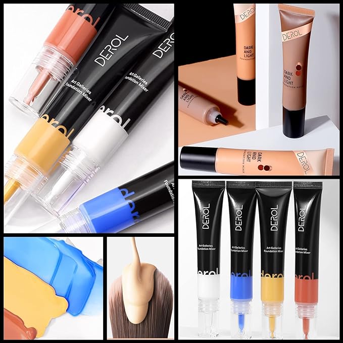 Yellow Foundation Mixing Pigment for Adjusting Shade and Color Corrector, Blends Easily With Foundation, Yellow Color Corrector for Adjusting Foundation from Pink to Yellow (03# Yellow)