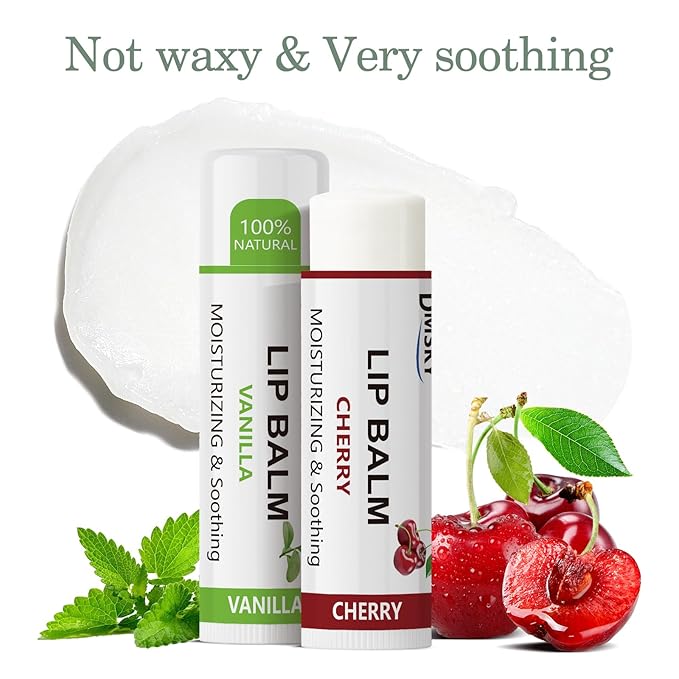 Dmsky Lip Balm Bulk,Fruit Lip Balm, Hydrating Lip Balm for Men Women Kids, 0.15 Oz, 20 count (Pack of 1)