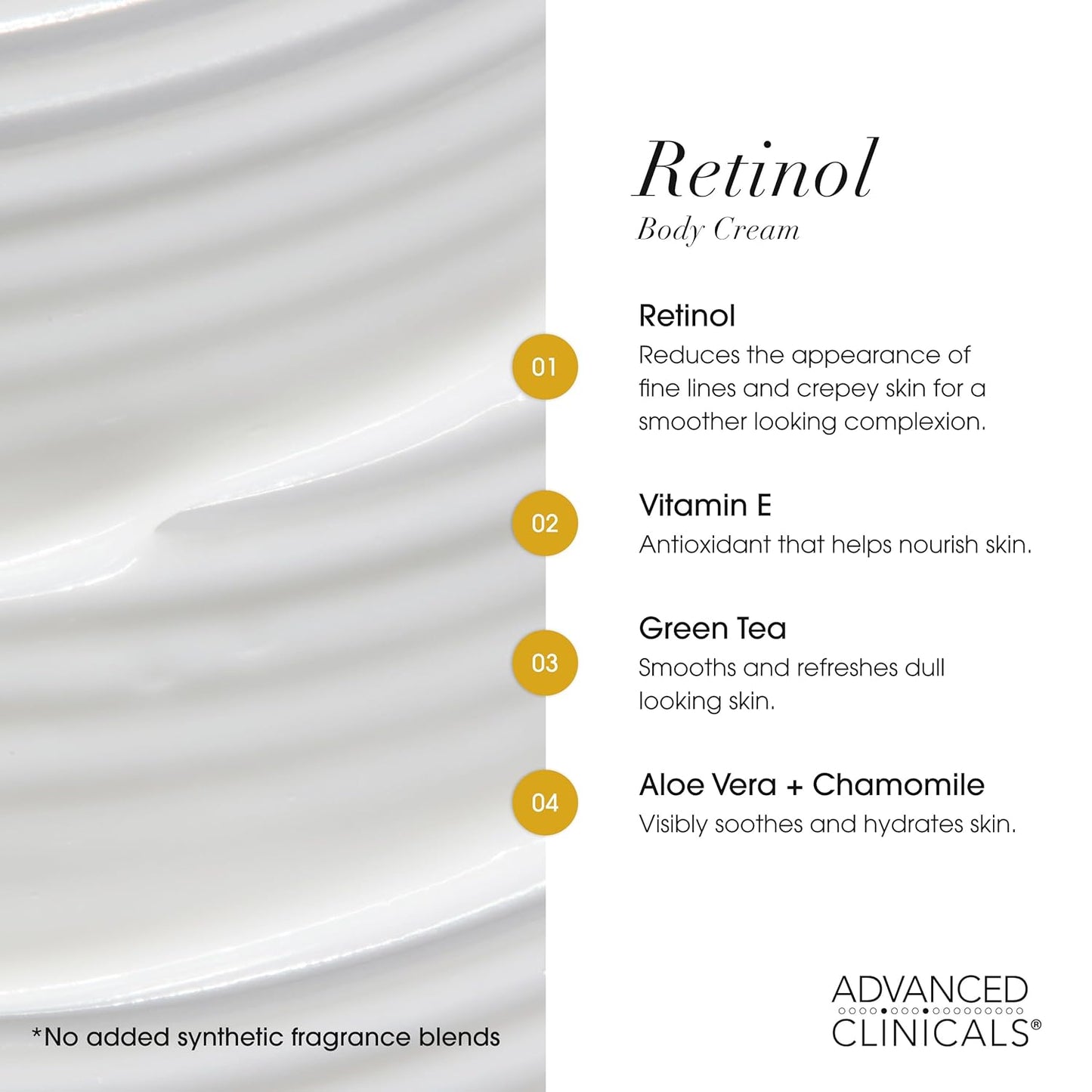 Advanced Clinicals Retinol Body Cream + Encapsulated Retinol Face Moisturizer 2pc Skincare Set For Women & Men To Reduce Appearance Of Wrinkles + Fine Lines & The Look Of Crepey Skin, 2pc Set