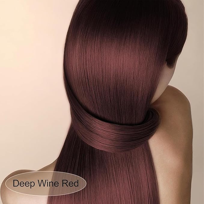 Deep Wine Red Hair Dye Shampoo 3 in 1 for Gray Hair, Instant Hair Dye for Men Women, Long-lasting & Natural Hair Color Shampoo, Effect in Minutes, 16.9 Fl Oz
