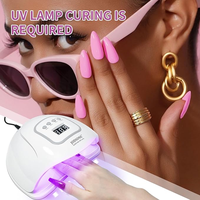 JODSONE 10ml Green Gel Nail Polish Set 6Colors Long Lasting Neutral Green Pale Lacquer Glossy Art for Nail and Salon Need U V Lamp