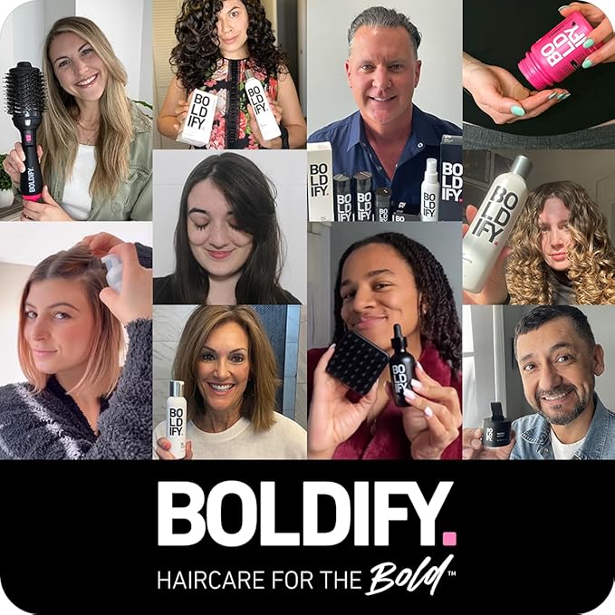 BOLDIFY Four Ended Hairline Powder Brush - Precision Hair Makeup Brush Set with Sponge Tip for Seamless Blending - Ideal as a Hair Concealer/Contour, Root Touch Up