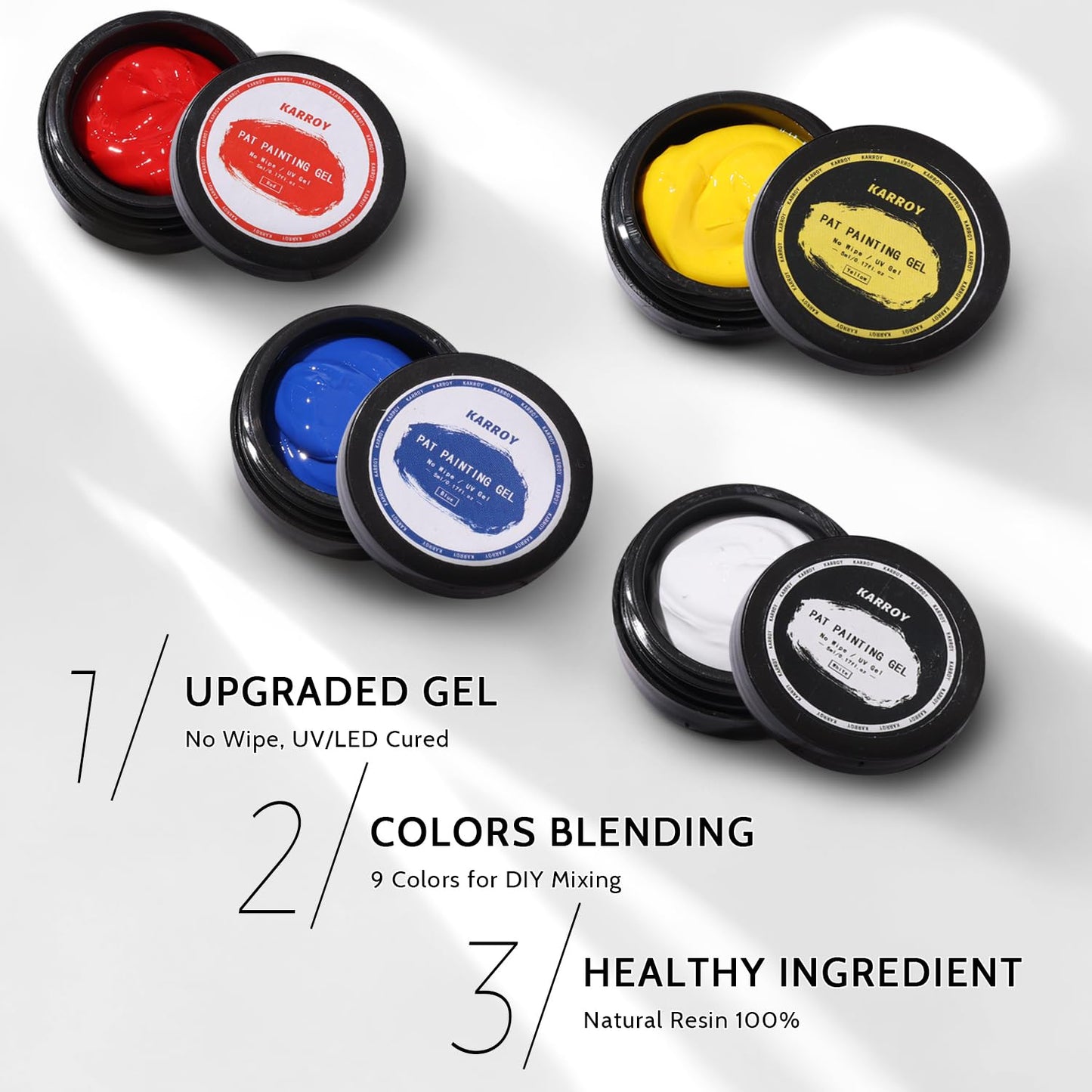 Sponge Pat Paint Nail Gel, Blending Colors Ombre Nails Gradient Gel Nail Blush Blooming Aura Nails Drawing Stripper Floral Painting Nail Art, No Wipe, UV/LED Curing 5ml 1PC (Yellow)